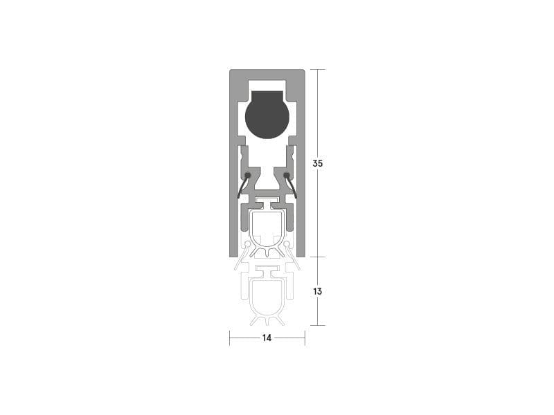 Lorient LAS8001 SI Automatic Drop Down Seal - 1235mm - Image 3