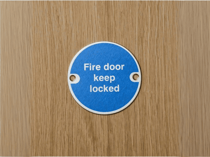 Fire Door Keep Locked sign 76mm - SSS - Image 2